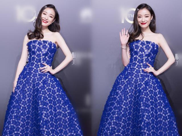 倪妮出席活动,身穿比花还美的礼服,网友感叹:人比花娇