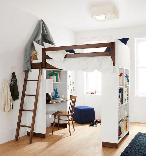 这样的高架床,十分适合小户型的家