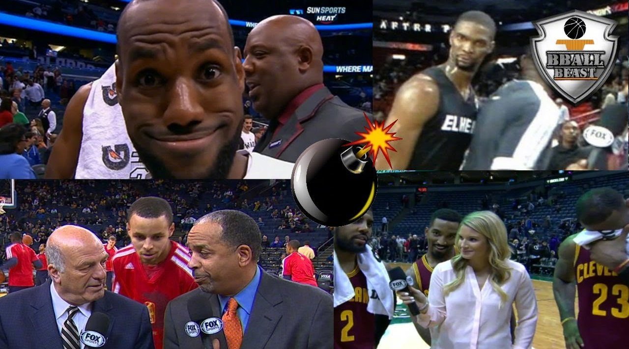 nba场边采访搞笑瞬间大合辑,洛佩兹与吉祥物的宿命恩怨,汤神被泼水