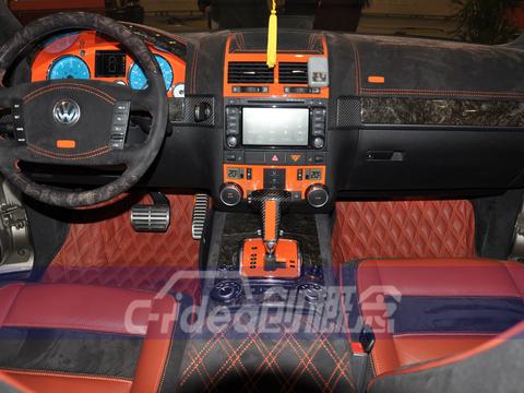 大众途锐全车内饰改装升级，麂皮翻毛皮尽显尊贵