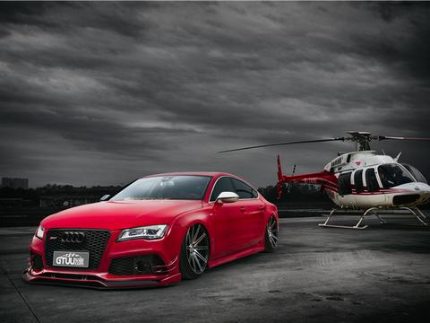 摩登女郎恋上改装奥迪A7 美到惊艳!