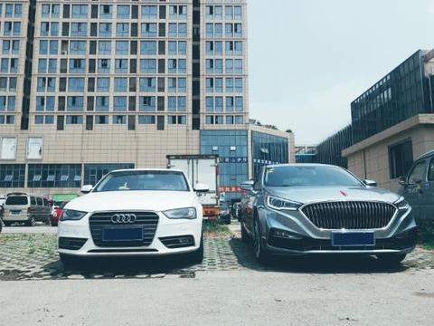 当红旗H5和奥迪A4停一起, 终于明白为何开红旗比开奥迪有面子