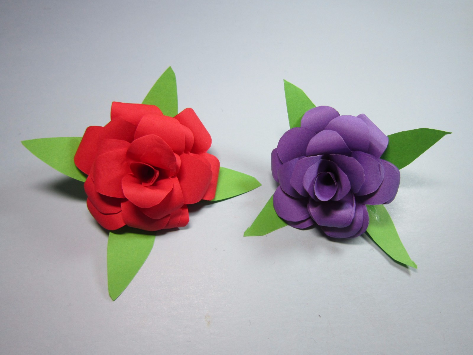 儿童手工折纸玫瑰花,漂亮简单的玫瑰折法原来