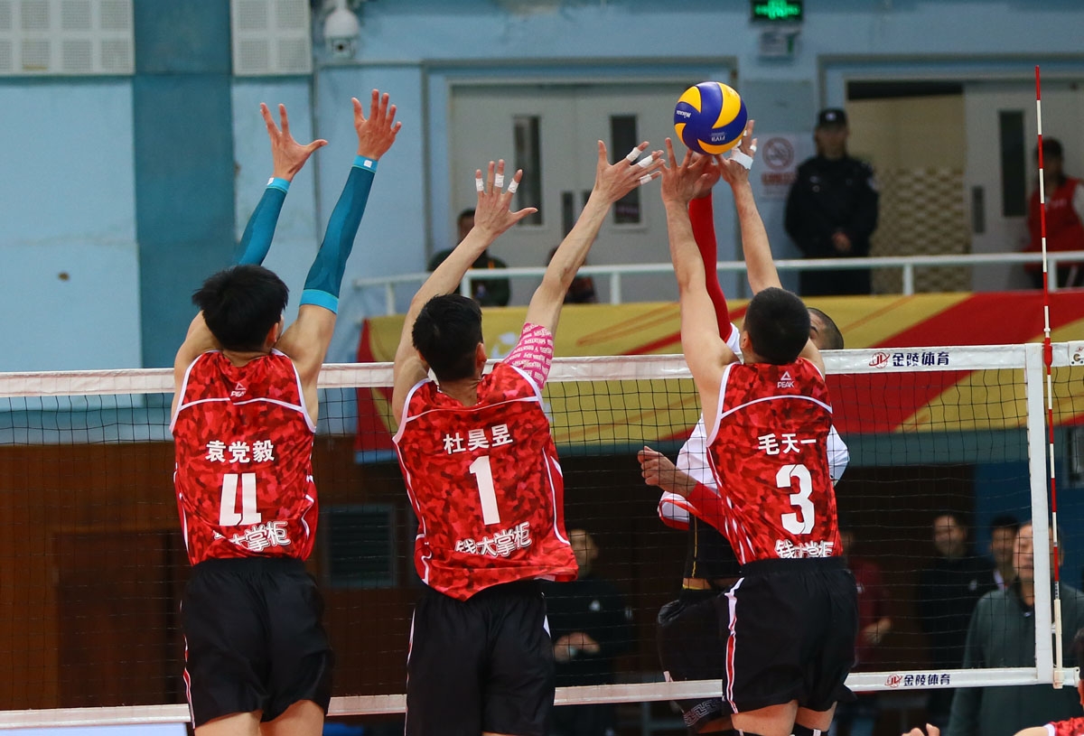 男排超级联赛第二阶段北汽男排3:0八一 取得新