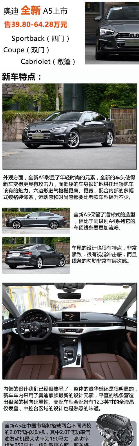新A5上市 捷豹XE/C级进口/宝马4系推荐!