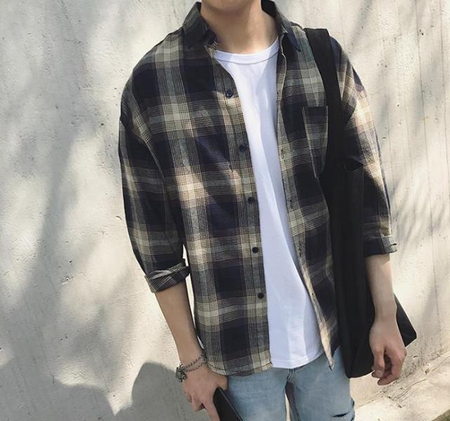 男生穿搭|少年的格子衬衫,记忆里闪着光