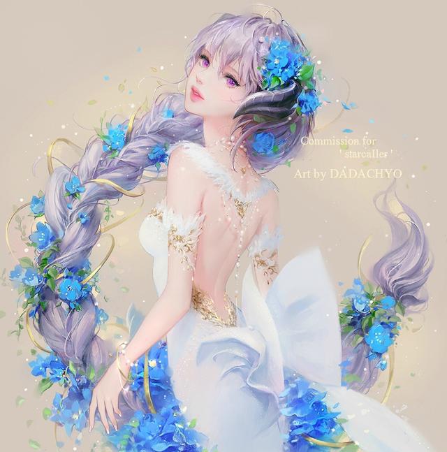 韩国插画师dadachyo的精美少女插画