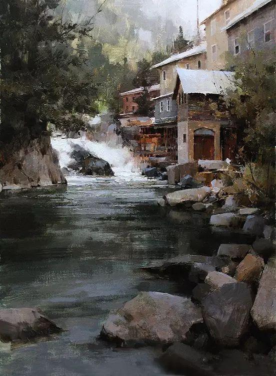 美国写实风景油画,让人流连忘返,美醉了
