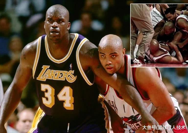 nba5大打架高手,奥尼尔被巴克利揍,一人退役全联盟都