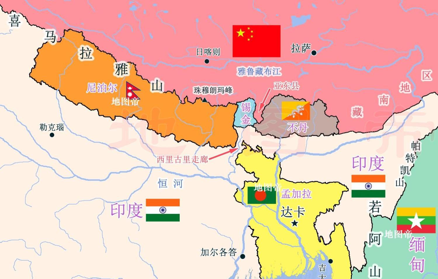 锡金,曾是靠近中国的最小藩属国,面积只有7096平方公里,比我国广州