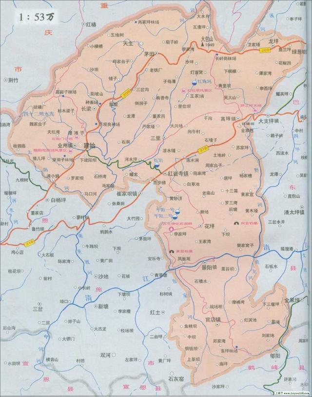 建始县隶属恩施土家族苗族自治州,总面积2666.