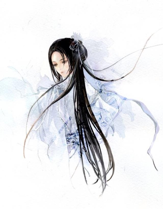最美古风赏析丨古风白衣美女插画,赏心悦目,清纯动人!