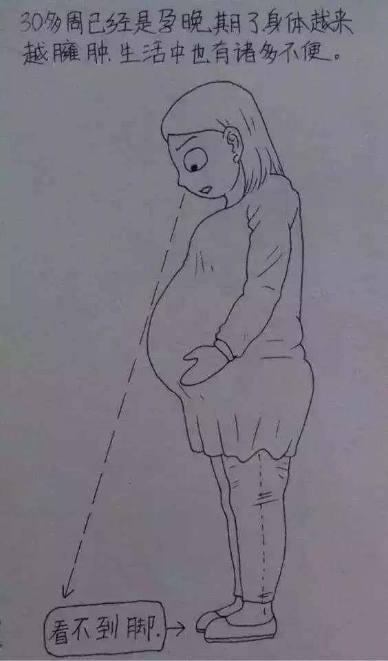 一位丈夫画出了老婆从怀孕到生子的全过程,感动无数人