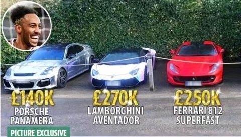 足球明星到底多有钱, 看看下面一排百万豪车, 这都不是全部
