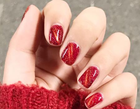 2018猫眼美甲新款式 适合上班族的春季美甲 亮眼有朝气