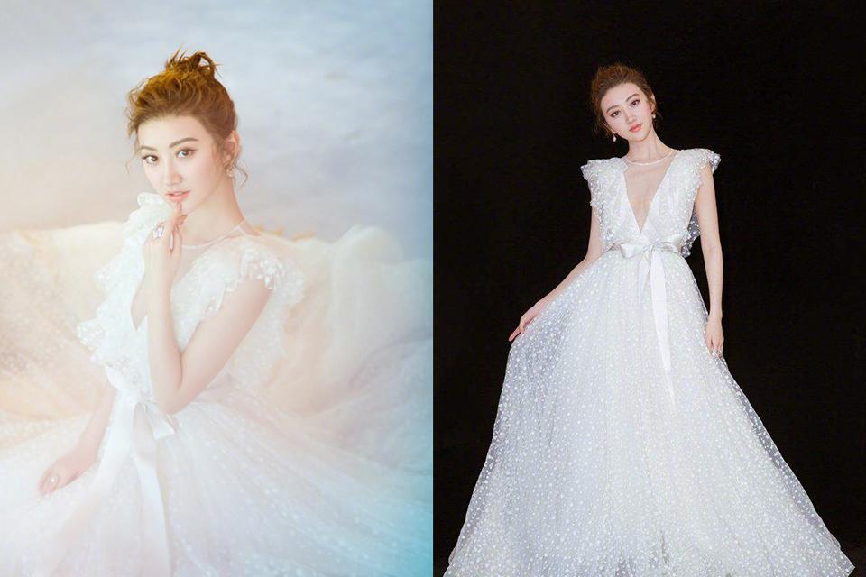 女明星婚纱照片_女明星穿婚纱的照片