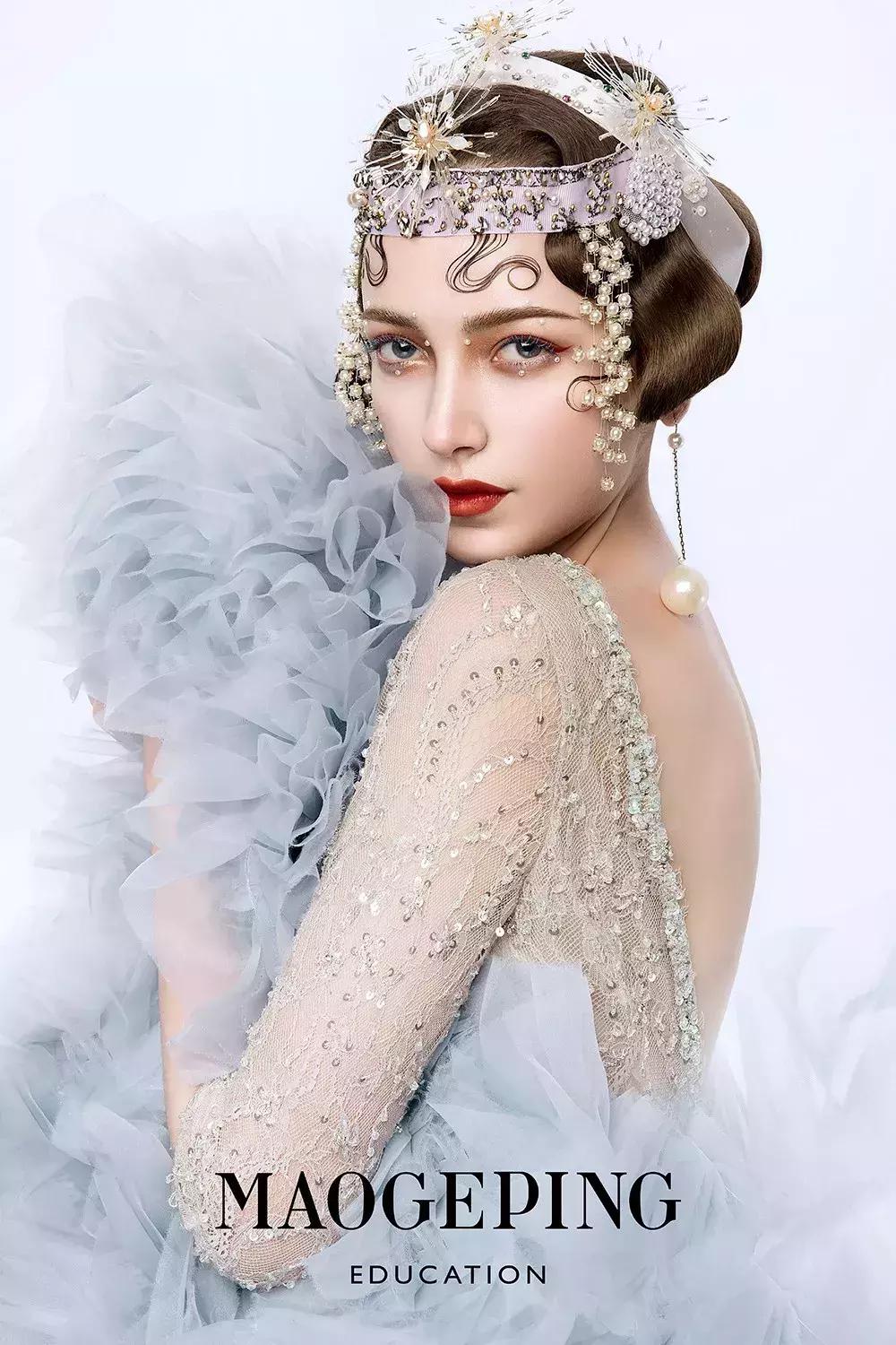 2018最新时尚复古新娘造型大片上线, 化妆师必