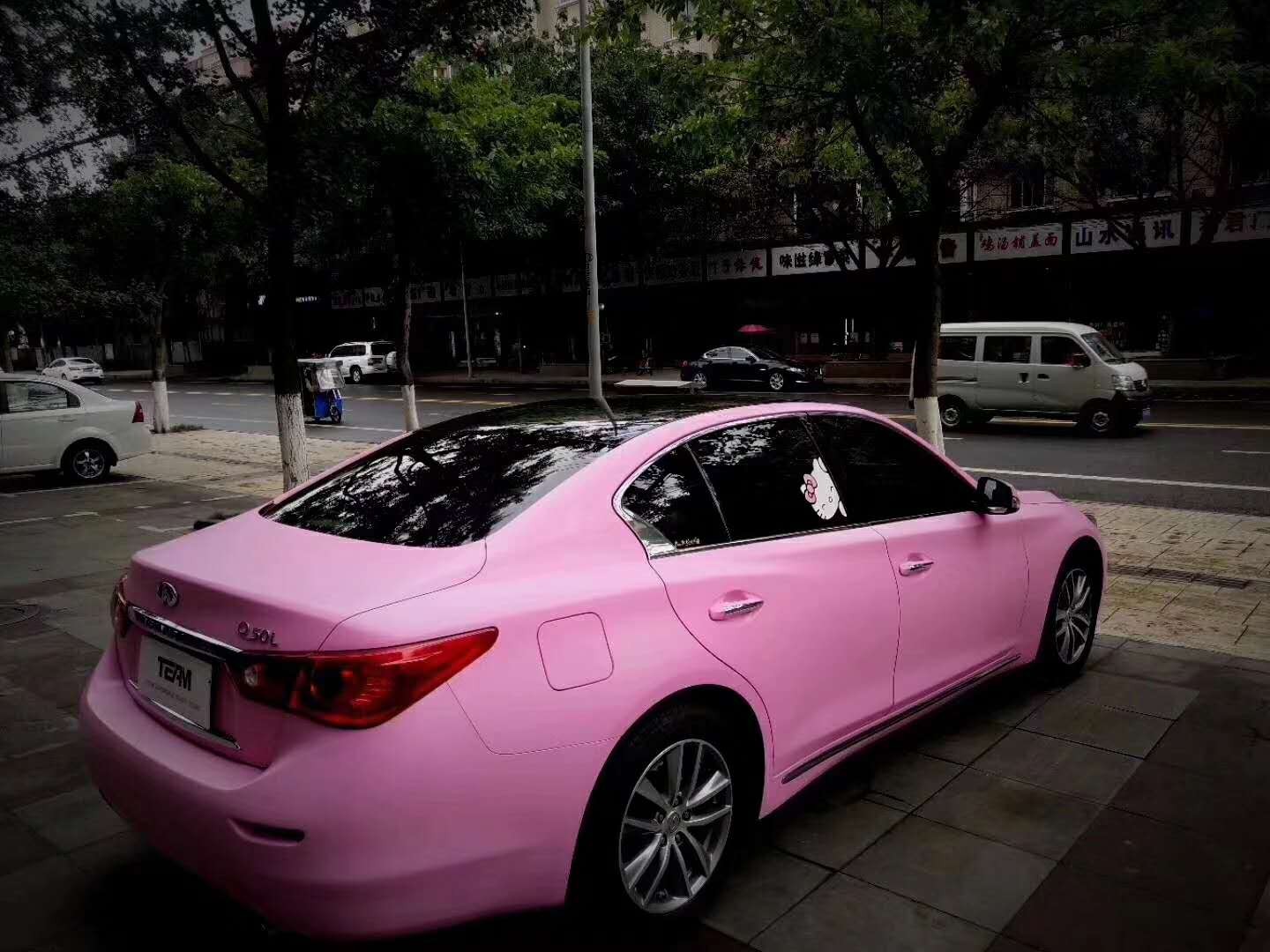 英菲尼迪Q50L车身改色陶瓷粉完工