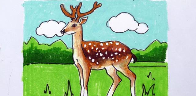 蜡笔画:看图识动物,两只快乐的小猴