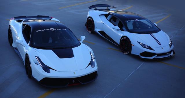 白色法拉利458 Italia改裝