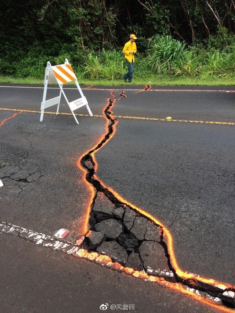 2018年5月,夏威夷岛基拉韦厄火山爆发喷出的