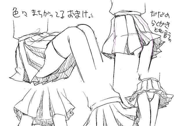 再也不怕画短裙了,这么多动漫少女裙子