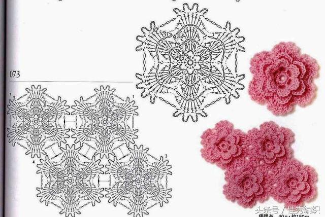 钩针编织花样图解大全 钩针单元花钩花图解大全 钩毛衣钩毯子必_美美编织 钩针编织花样图解大全 钩针单元花钩花图解大全 钩毛衣钩毯子必
