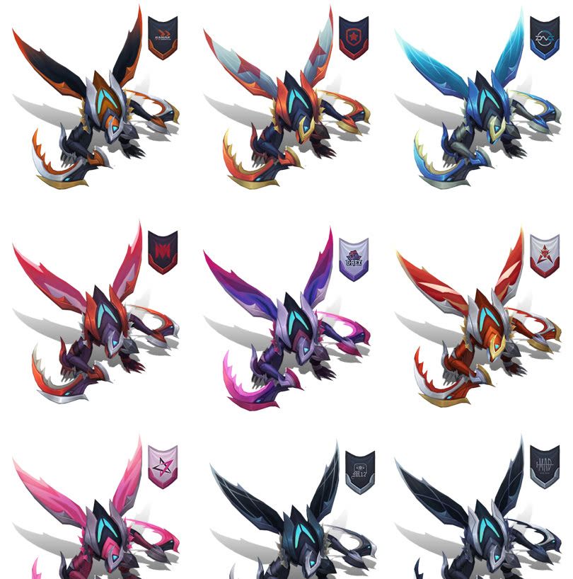 冠军螳螂增加S8战队炫彩包,金色的RNG太合粉