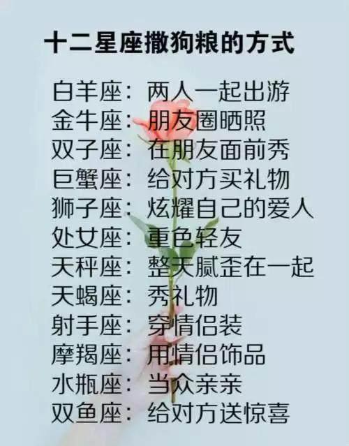 十二星座开始撒狗粮,天蝎座太辣眼睛