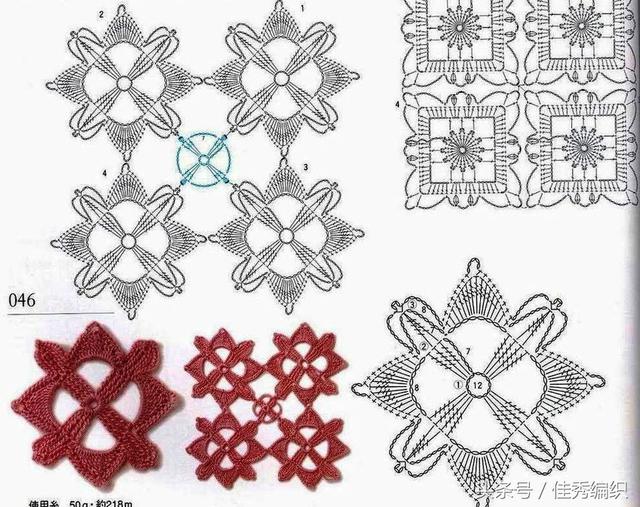 钩针编织花样图解大全 钩针单元花钩花图解大全 钩毛衣钩毯子必_美美编织 钩针编织花样图解大全 钩针单元花钩花图解大全 钩毛衣钩毯子必