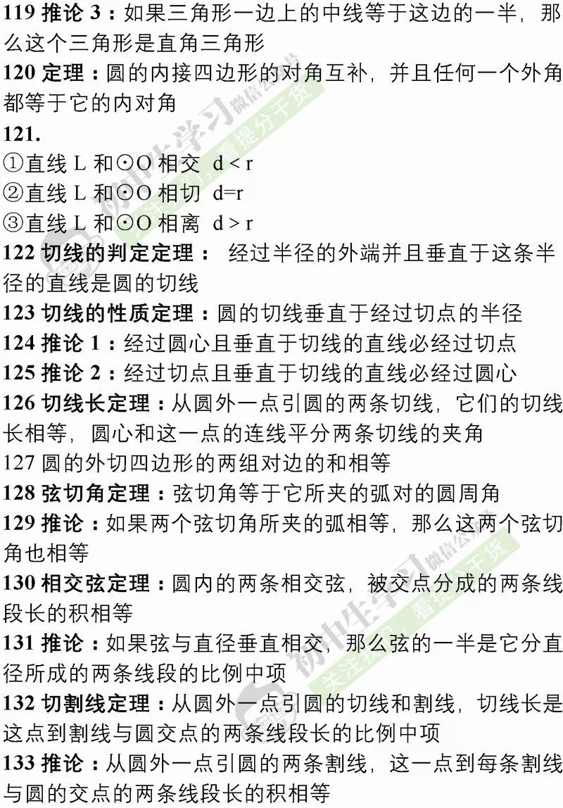定理初中公理数学所有v定理汇总a.b.c.d.e初中是图片