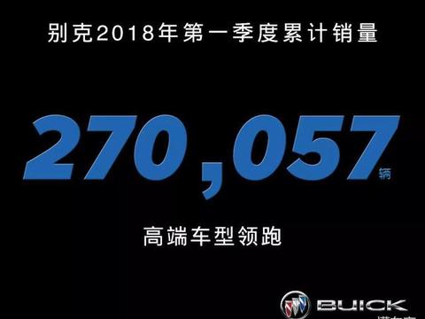 高端车型领跑 别克2018年一季度销售270057辆