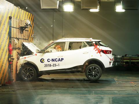 安全：众泰T300 C-NCAP正面碰撞，表现中规中矩