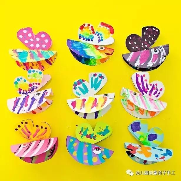 幼儿园卡纸手工教程:3d立体绚丽小蝴蝶,飞出孩子的童话世界