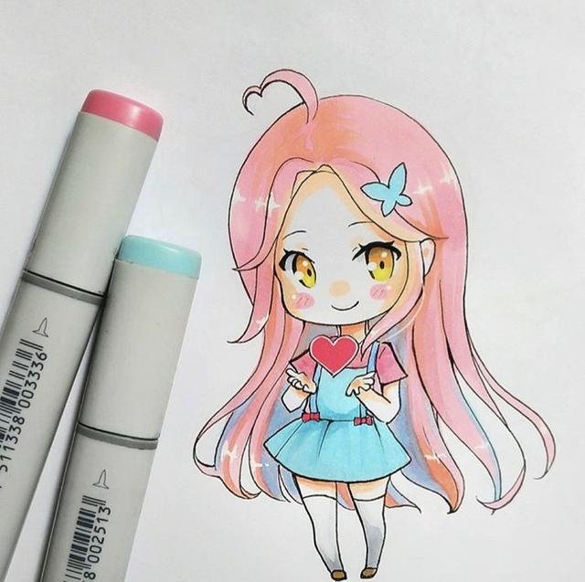 用水彩马克笔画出超可爱Q版动漫人!还不快收藏了自己画起来吧!