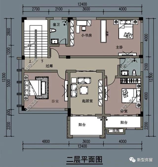 农村盖别墅,还是半平半坡户型最实用!2层35万,3层却只要25万?