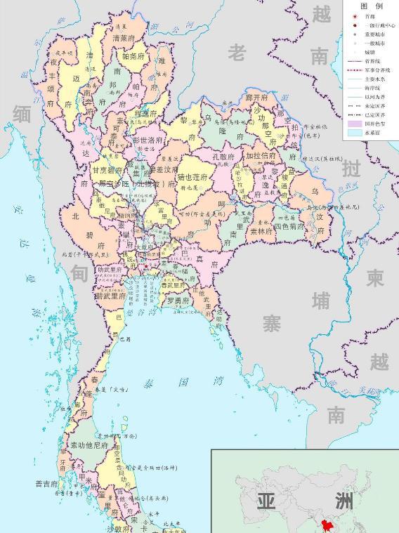 泰国地图及其介绍