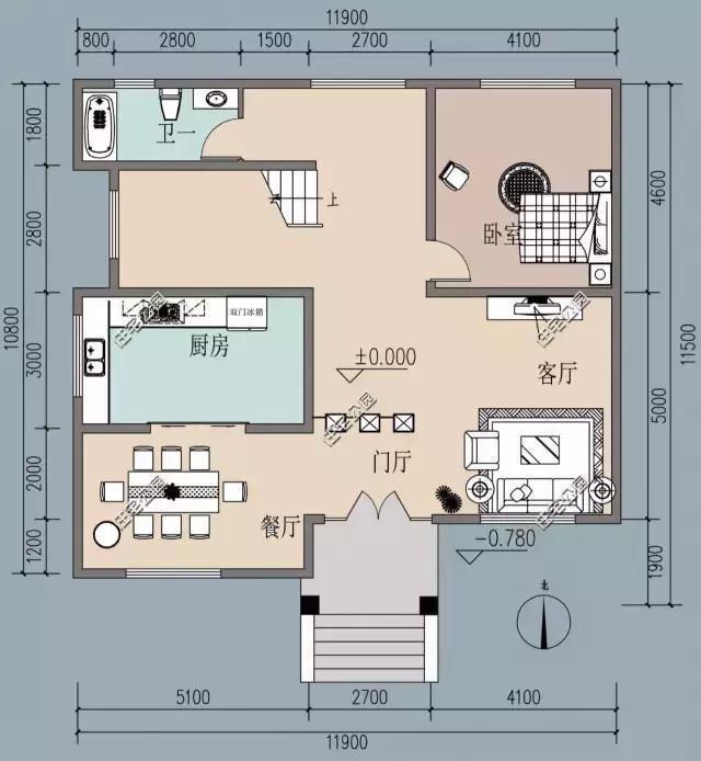 12米x11米建房设计图,农村12x11米三层自建房 12x11米农村三层别墅, 外观美,又实用, 造价还低!