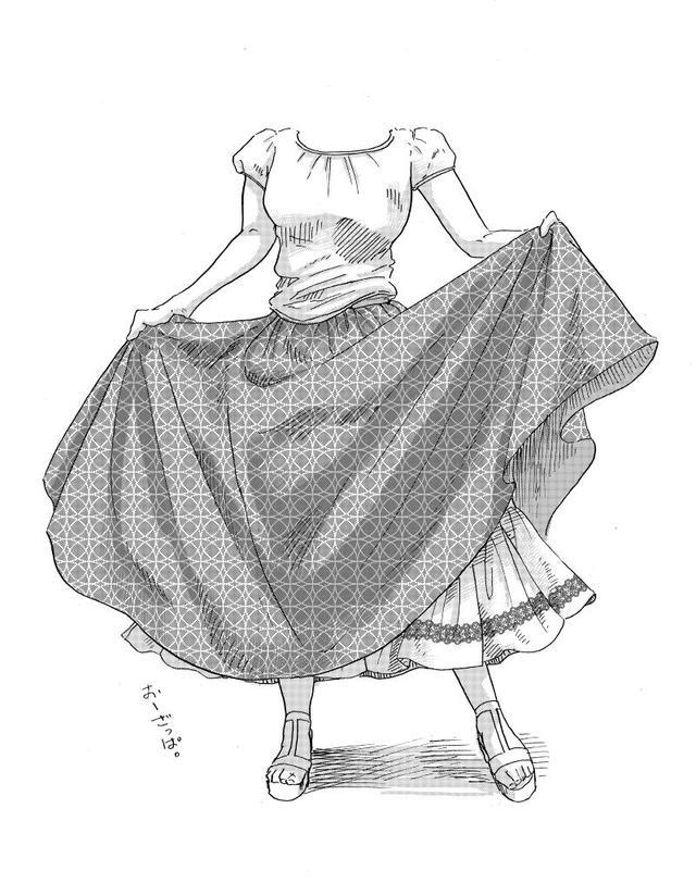 再也不怕画短裙了,这么多动漫少女裙子画法参考!