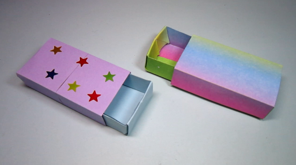 儿童手工折纸教程,可以抽拉的盒子折法,简单的收纳盒,diy手工制作.