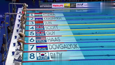 世锦赛200米自由泳孙杨强势再夺金，厉害了毫无悬念