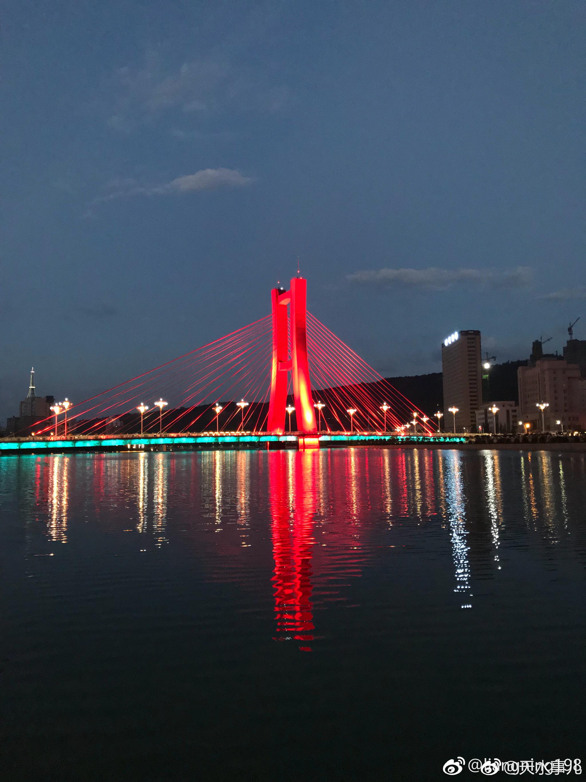 天水红桥夜景,特别美