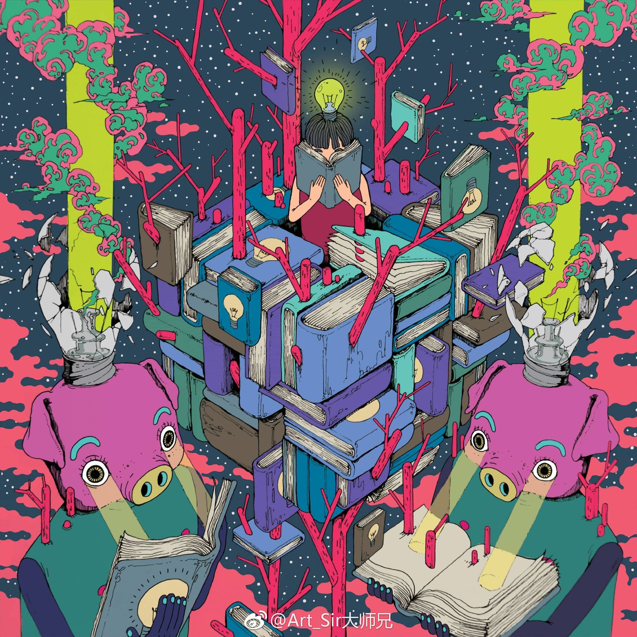 迷幻色彩|韩国插画师和平面设计师 Bang Sang Ho