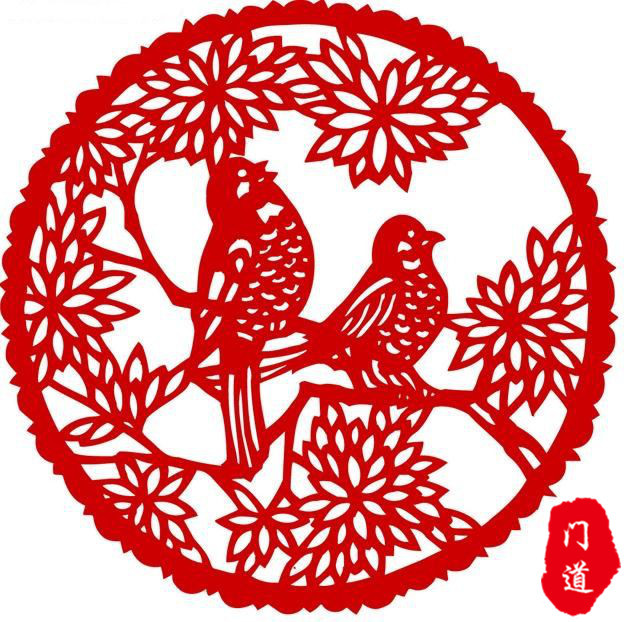 中国剪纸晴天娃娃