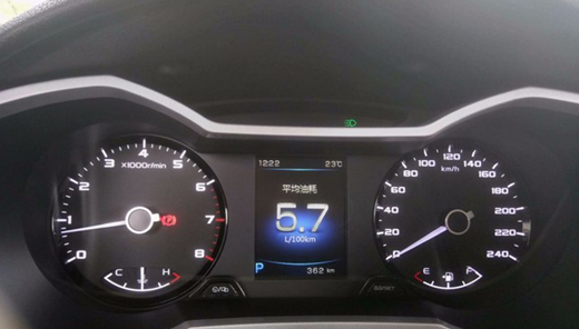 实测帝豪GL油耗6.38，与工信部数据相差无几