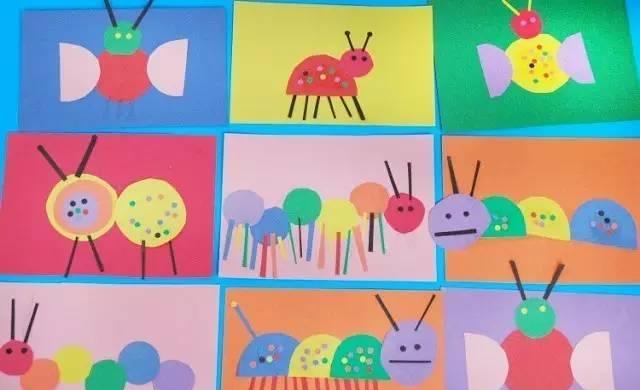 幼儿园手工之卡纸粘贴画: 超级有创意, 小班到大班的玩法都有