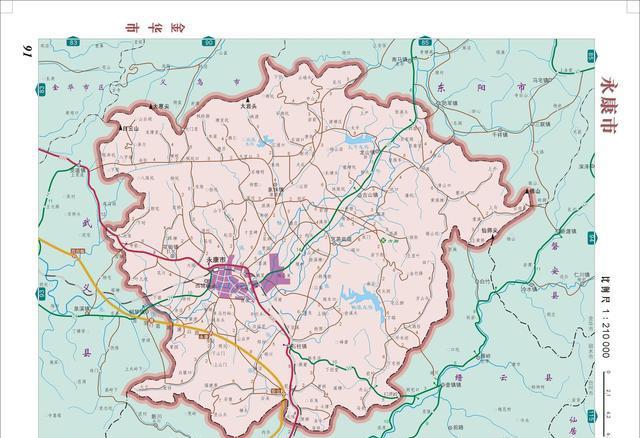 台金高速公路把永康与金华,温州,台州紧密相连;330国道,东永一线,大永