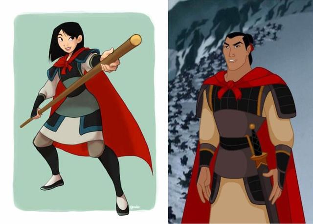 迪士尼公主偷穿王子衣服!花木兰毫无违和感,比将军本人更帅气!