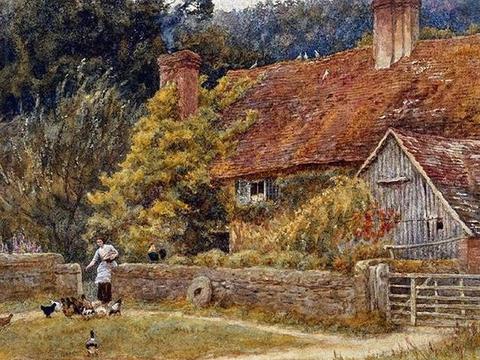 油画「英国画家-乡村岁月」海伦·阿林厄姆!