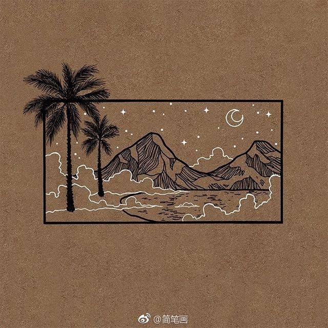 黑白风景小插画(by:elle_lna)